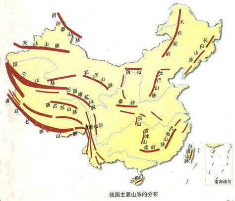 中國山脈分佈圖|(2) 我國的 地形